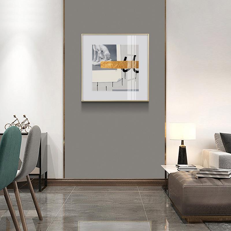 现代轻奢装饰画卡纸艺术挂画简美北欧抽象静物餐厅书房样板间复古图片