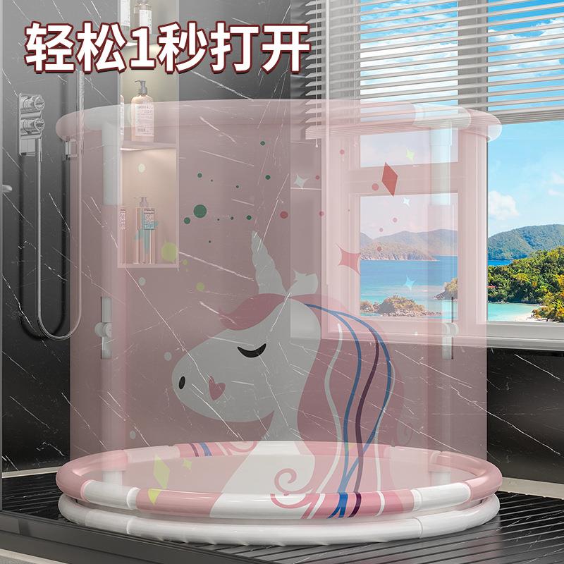 成人大号澡桶p泡vc叠洗折澡桶儿童家用浴桶超浴DKM缸洗澡盆沐浴桶