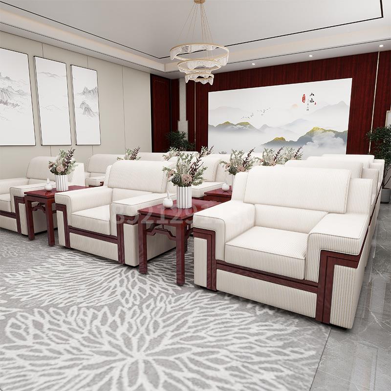 贵宾接待室会沙发商务办公88888会展活动议中式布艺几单位沙人发