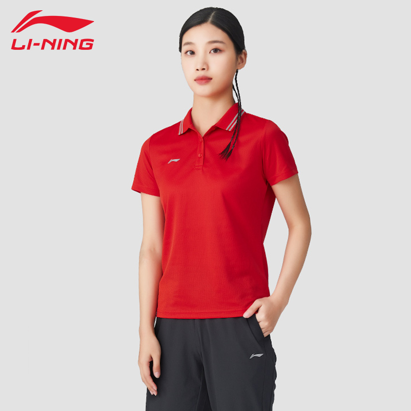 李宁POLO衫女夏季新品简约时尚