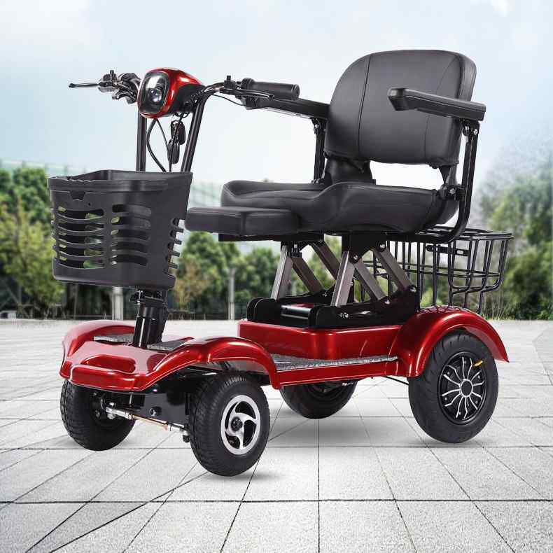 【折扣】老年人代步车四轮家用双人电瓶车折叠小型残疾人代步车