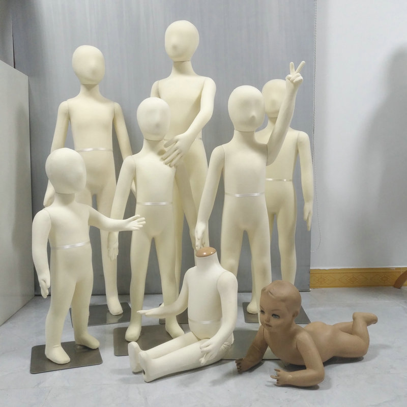儿童软体模特 全身可弯曲 服装店童装展示架 包布模型