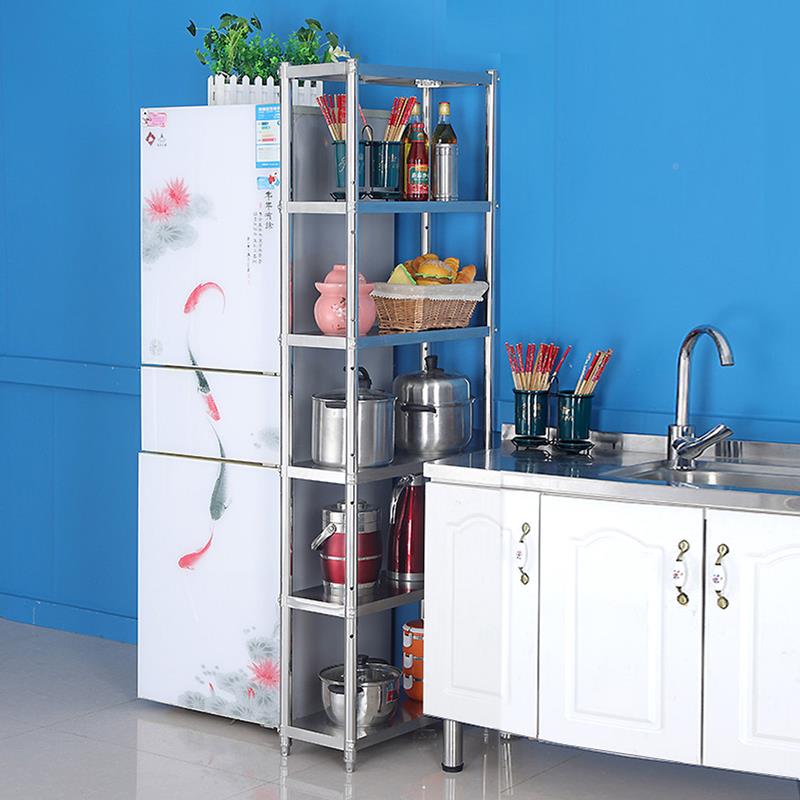 厨房夹缝置物架不锈钢落多层冰台箱地WMT缝隙阳收纳架橱柜侧面储