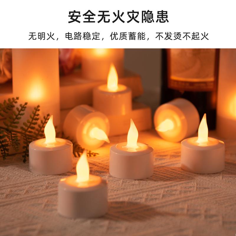 座白仿真LD充电电子蜡烛壳灯浪WN-G-CDL漫求婚表白爱装心饰道具