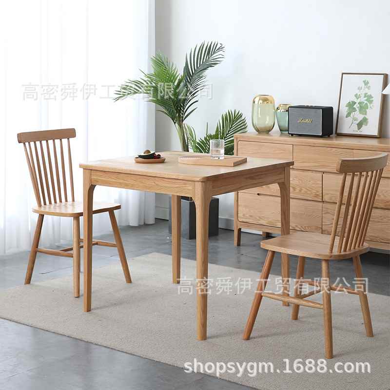 【折扣】简约客厅饭桌家用小方桌北欧实木奶茶店咖啡桌休闲棋牌正