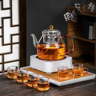 玻璃蒸陶茶壶电家用耐高温加厚蒸汽煮茶烧水器壶炉煮茶罗XX775526