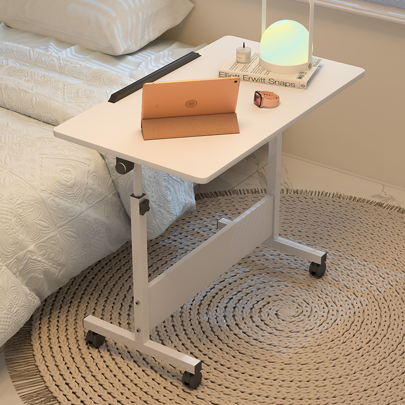 速发床边桌升降电脑桌家用简书折叠办公桌子卧生学室可移动易桌