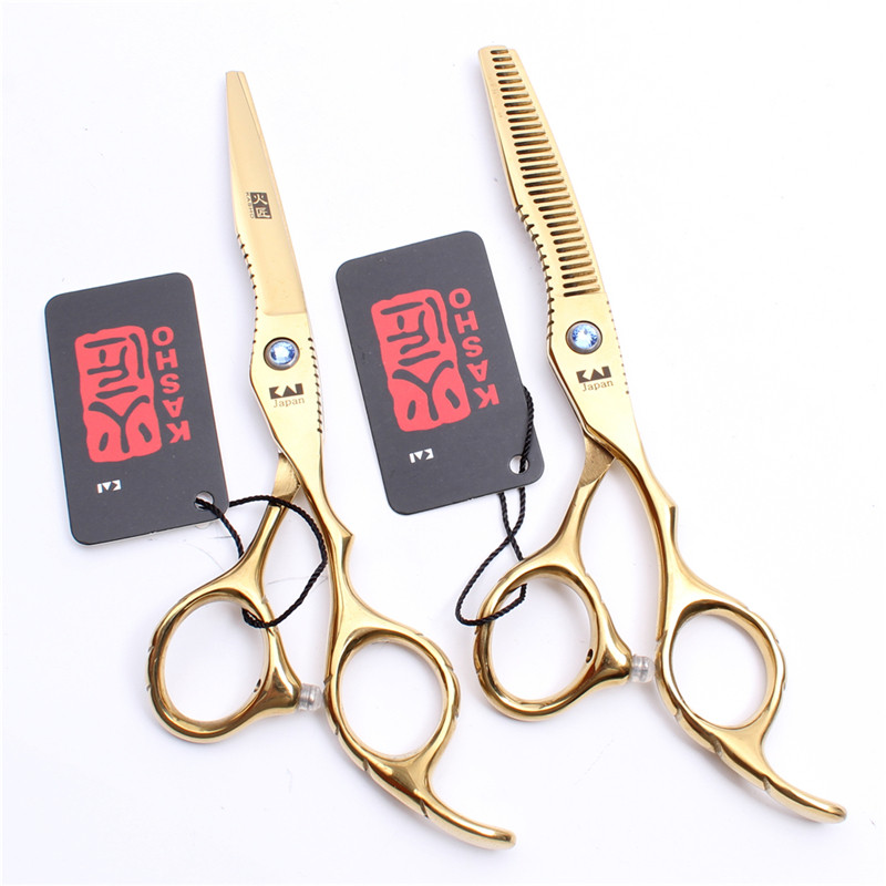 速发具色火匠理剪剪刀美发平剪牙发刘海剪打薄碎发修发工金套装6