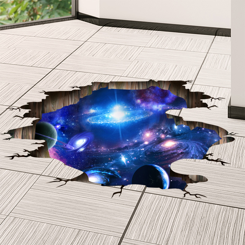 速发立体墙贴纸天花板客厅墙壁纸装饰自粘吊顶星空贴画宿舍宇宙星