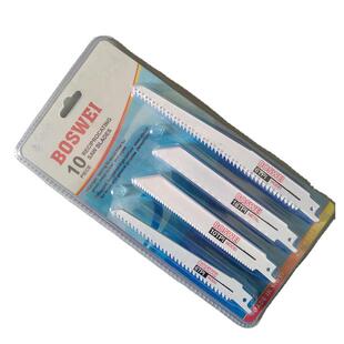 往复锯/马刀锯锯条锯片 6TPI/10TPI/18TPI锯木锯金属锯条10支套装