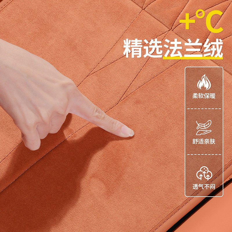 速发汽车腿托坐垫一体主副驾驶座椅加长坐垫脚托季法兰绒单片座垫