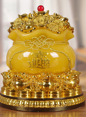 速发招财旺宝盆摆件家用聚财实用家居客厅店饰聚财装铺品开业礼品