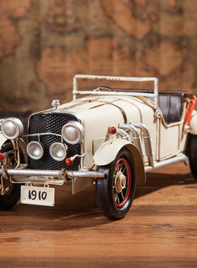 速发复古美式家柜车汽车铁艺模型摆件老居客厅电视柜酒爷咖啡馆装