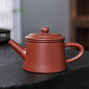 宜兴名家全手工紫砂壶泡茶壶原矿朱泥大红袍家用功夫茶具柱础壶