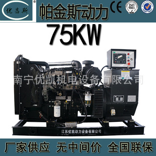 广西厂家供应75kw柴油发电机组全铜无刷发电机1104C-44TAG1