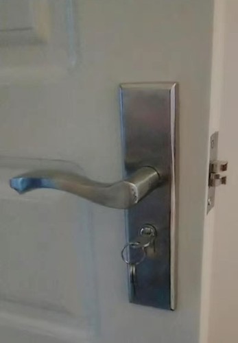 换锁配锁单舌门锁简约不锈钢执手锁木门卧室把手锁宾馆旅馆房门锁