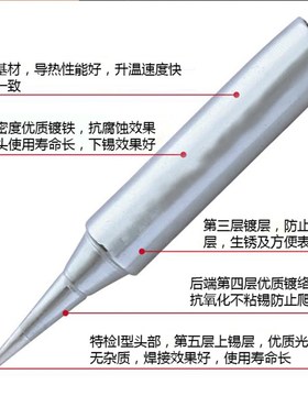 原装快克900M-T-I尖头烙铁头咀 936 969 236电烙铁焊台内热式恒温