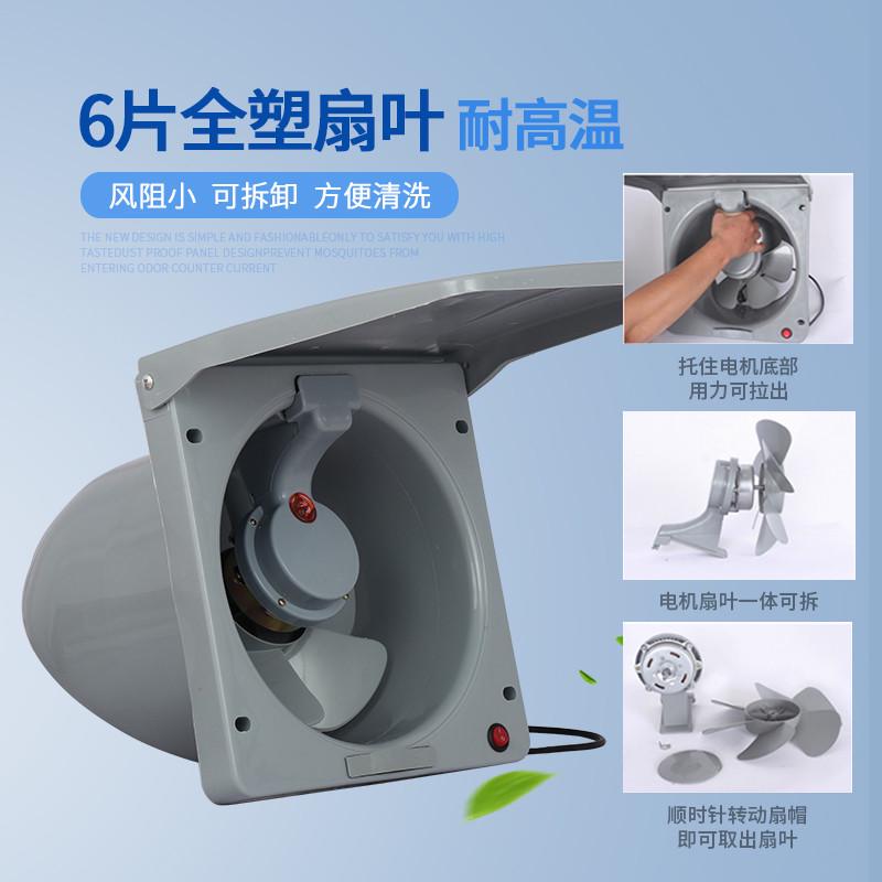 易清洗窗式换气扇家用厨房排油烟排气扇强力大风量排风扇静音10寸