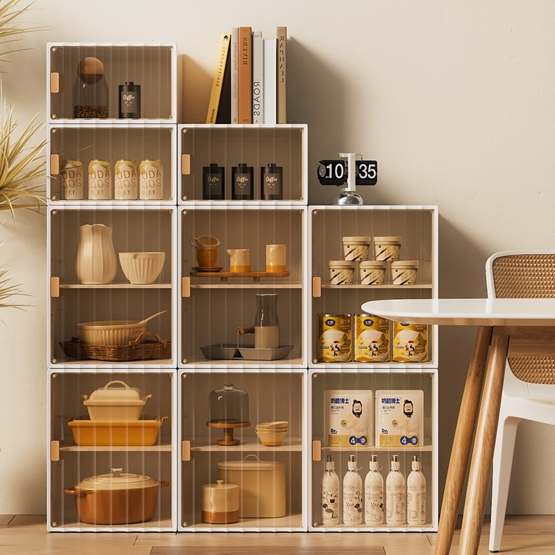 RMAX收纳柜免安装衣柜零食饮料置物架收纳箱家用折叠收纳储物柜子