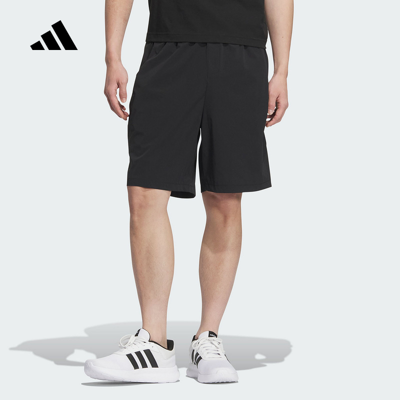 adidas阿迪达斯武宗系列抽绳腰带五分裤2025秋男梭织短裤 KC5831