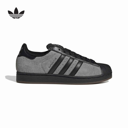 adidas阿迪达斯三叶草贝壳头鞋中性秋黑SUPERSTAR II板鞋 KK4683