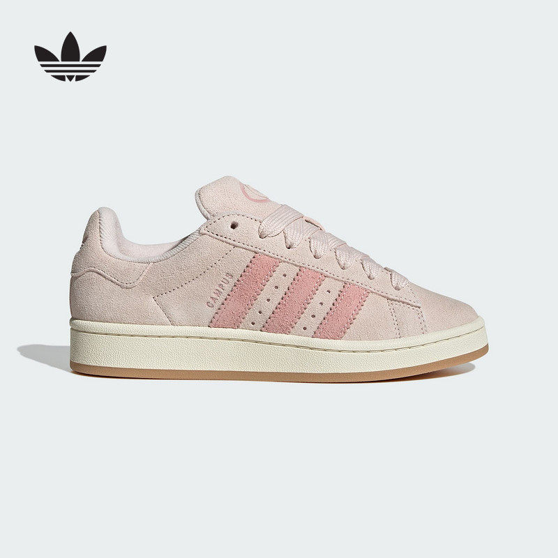 adidas阿迪达斯三叶草面包鞋运动春女鞋CAMPUS绒面革滑板鞋JH5628 - 实物图