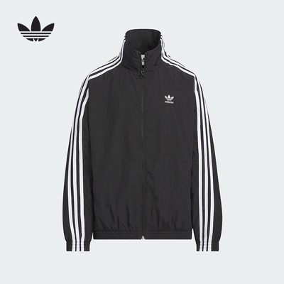 adidas阿迪达斯三叶草男大童夹克2025秋TRACK网眼衬里外套KQ5491