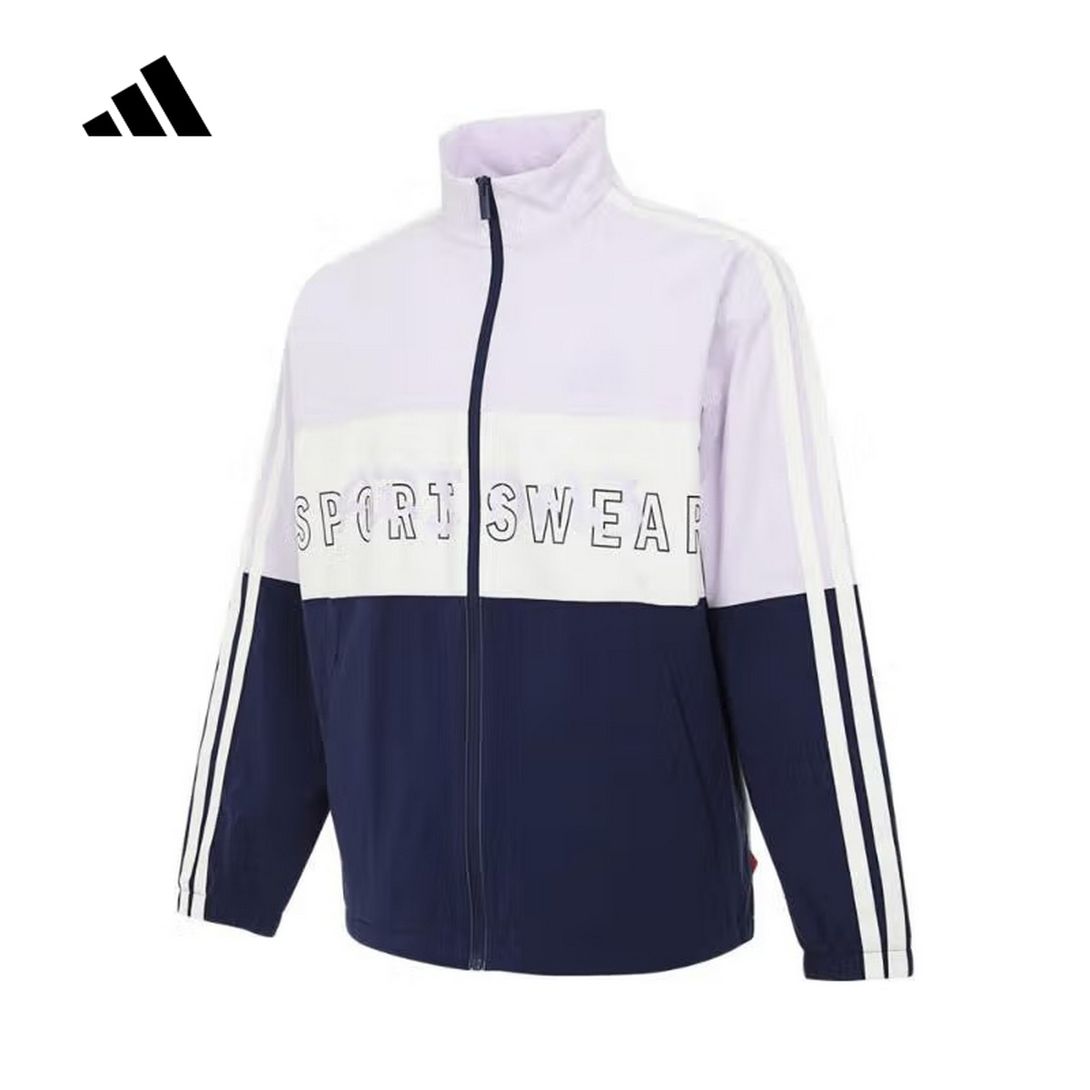 adidas阿迪达斯男女拉链外套2025秋sportswear立领梭织夹克KA9751