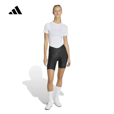 阿迪达斯女ESSENTIALS PADDED BIB SHORTS 骑行紧身背带裤JY7609
