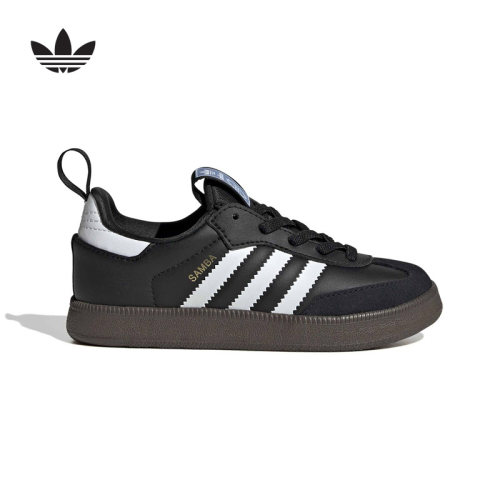 adidas阿迪达斯三叶草男女小童鞋SAMBA QUICKON德训T头鞋 KK2178
