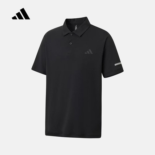 adidas阿迪达斯网球运动半袖T恤衬衫夏男黑色短袖POLO衫 KX2745