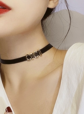酷风潮酷简约颈圈黑绳韩国畅销黑