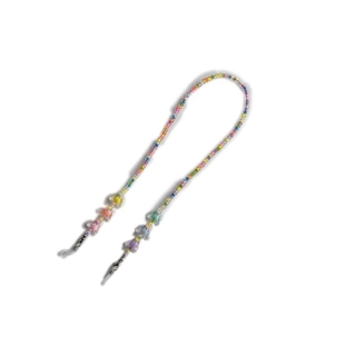 简约多用女孩眼镜链口罩链无线墨珠串创意蝴蝶结珠子女韩国女