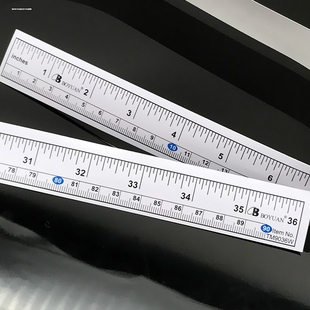 比例尺缝纫机测量裁剪机台粘贴服装检验设计尺不干胶贴尺衣车