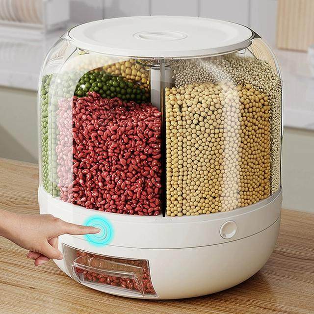 杂粮收纳盒旋转米桶储米箱五谷杂粮装大米容器防虫防潮密封放储物,收纳整理,食物收纳盒,淘宝优惠券,粉丝福利购,淘宝优惠卷