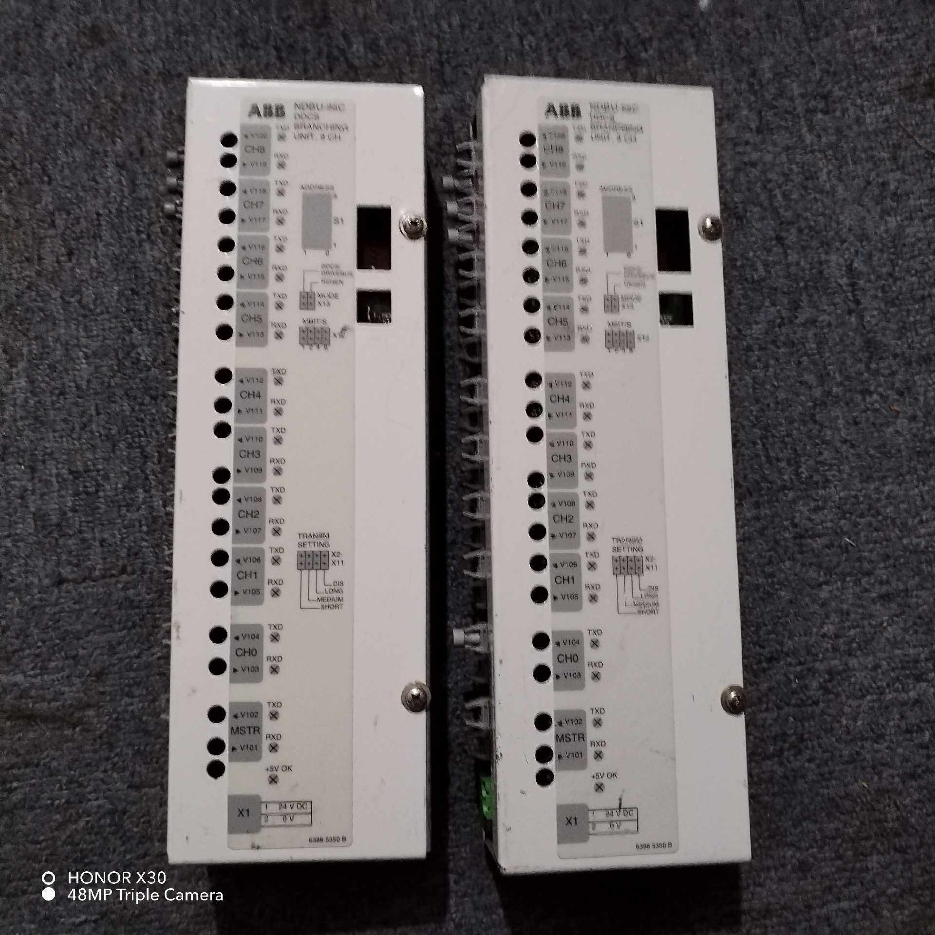 (议价)ABB变频器光纤分配器，NDBU-95C，功能，两台