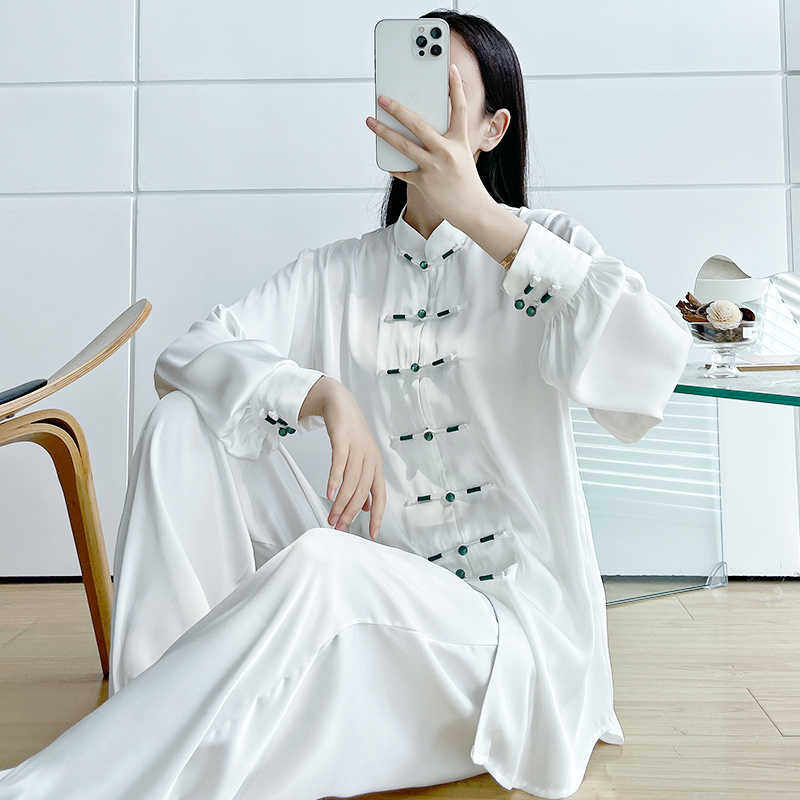太极服女夏款2025新款薄款道服太极裤武术服装八段锦练功服太极拳
