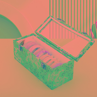 手镯收纳盒专用高档复古大容量多位玻璃盖透明翡翠玉镯子首饰箱子