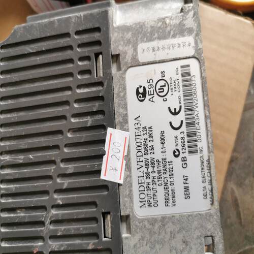 台达变频器VFD007E43A 0.75KW 380∨实物图~议价