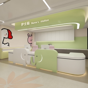 医院护士站工作台导医导诊台电解板烤漆养老院分诊服务台接待定制