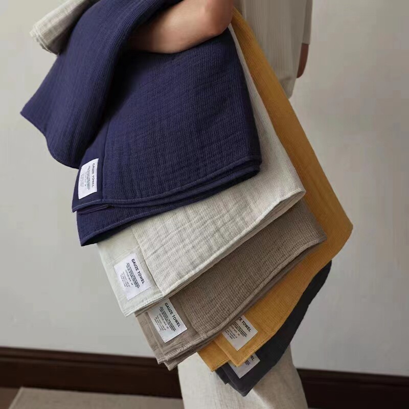 尾单 软糯纯棉纱布 毛巾 家用柔软浴巾