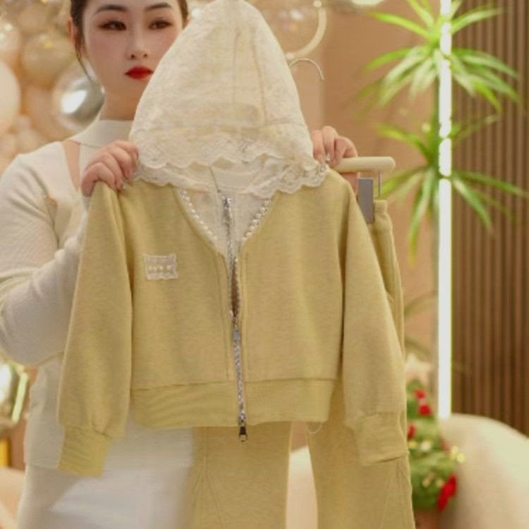 女童外套春秋2025新款女孩超好看卫衣套装女大童时髦韩系运动春装