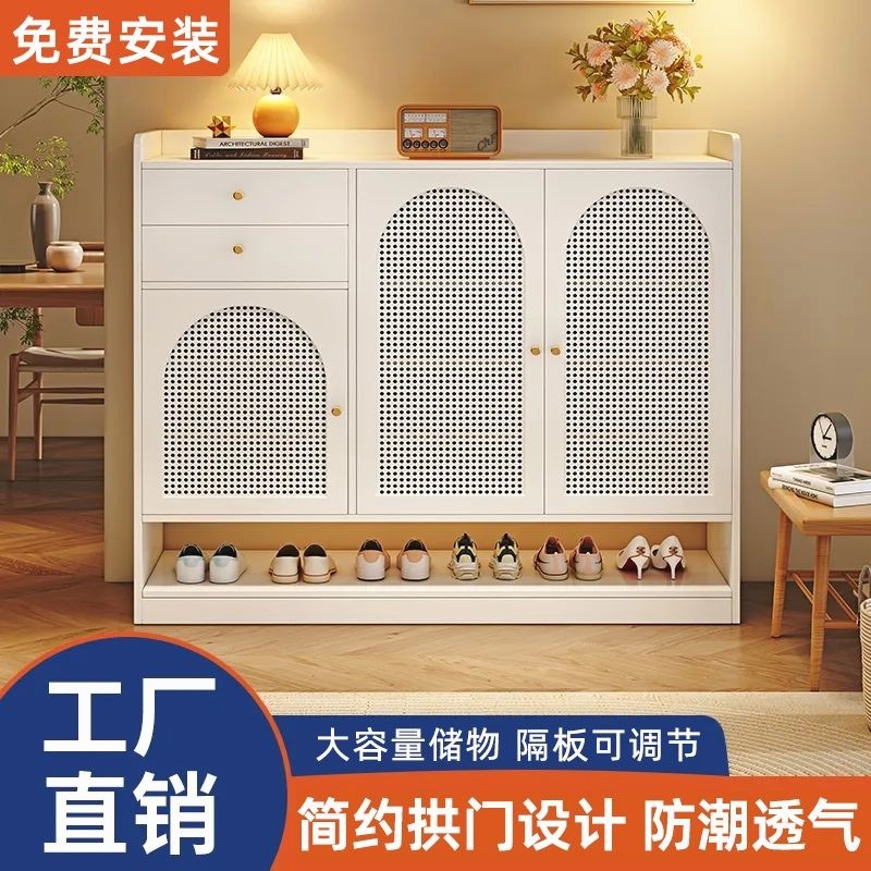 鞋柜大容量家用门口入户法式实木玄关鞋架一体隔断靠墙收纳储物柜,住宅家具,鞋柜,淘宝优惠券,粉丝福利购,淘宝优惠卷