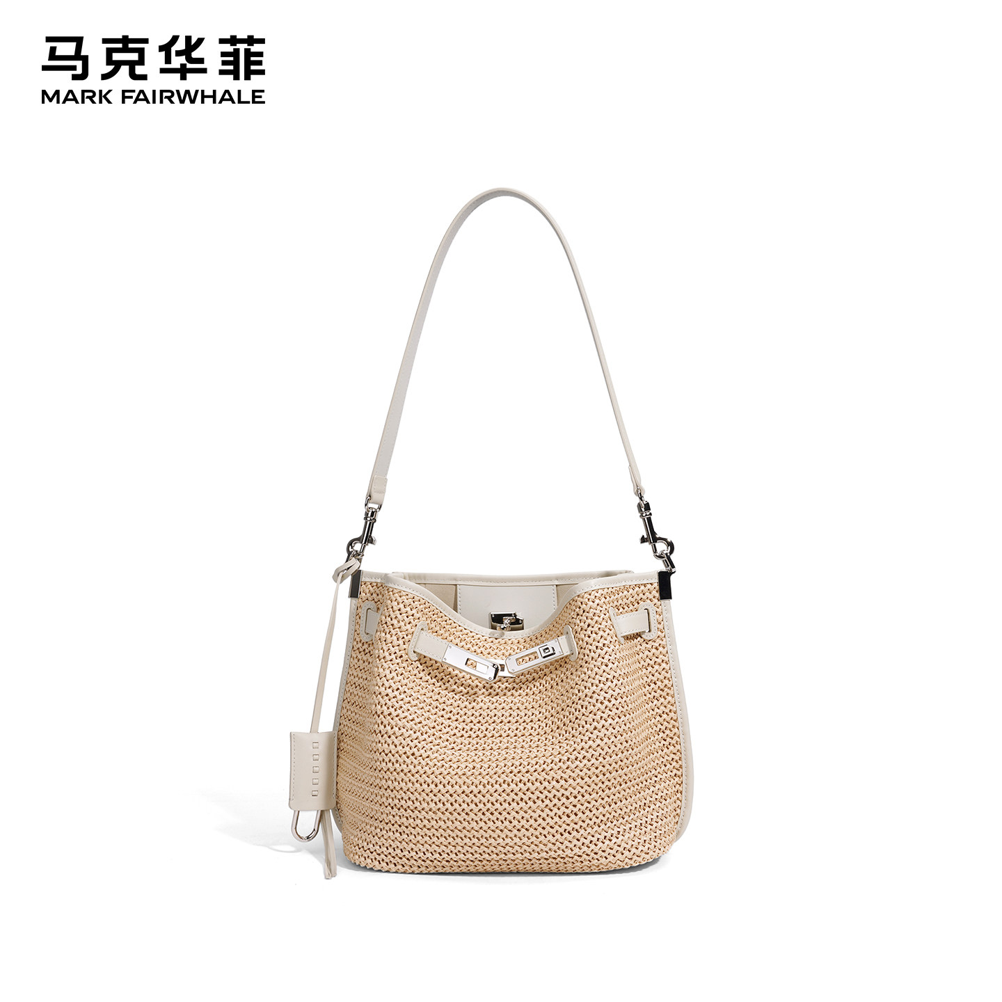 Mark Fairwhale/马克华菲真皮草编时尚高质感轻便百搭
