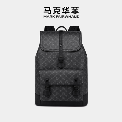 马克华菲休闲商务男士双肩包