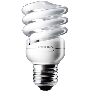 飞利浦u型节能灯E27螺口家用台灯灯管螺旋型5w8w超亮筒灯传统灯泡