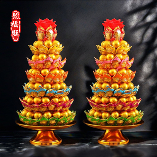 聚福旺金蛋文昌糖塔潮汕闽南供佛糖塔巧克力花生酥糖手工莲花糖塔