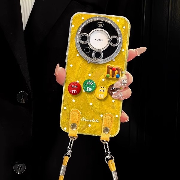 适用华为mate硅胶立体m豆公仔