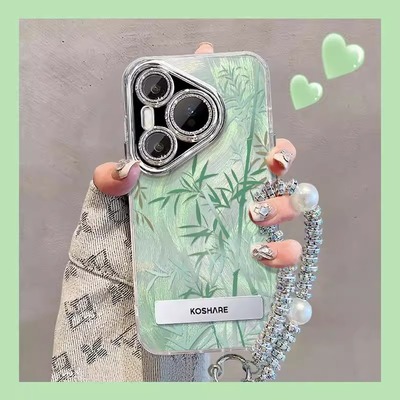 适用华为pura70羽纱国风竹子支架