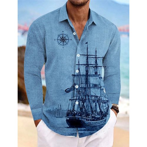 3D digital printed men's casual shirt 3D数码印花男士休闲衬衫